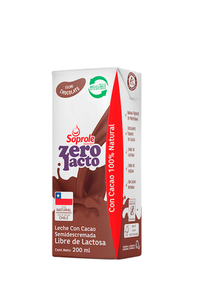 Leche Zerolacto semidescremada con cacao 200ml